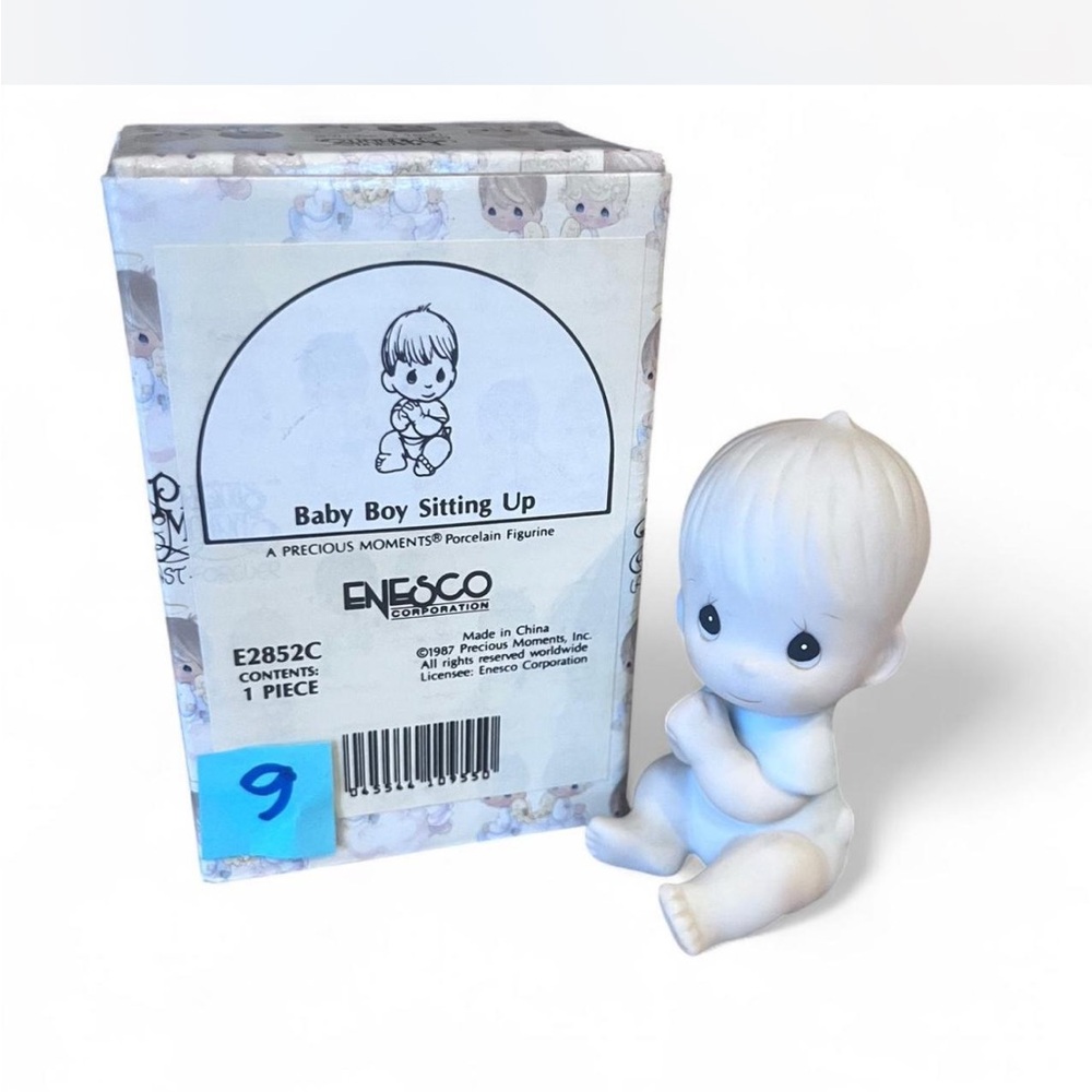 Precious Moments ‘Baby Boy Sitting Up’ Figurine -in excellent condition!!